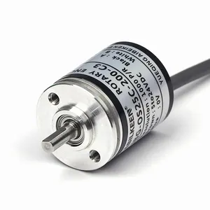 Incr kodlayıcı 5-24VDC Dia 30mm katı mil phi 4mm itme-çekme çıkış tipi düğme çıkış tel artımlı döner kodlayıcı 1000 P/R