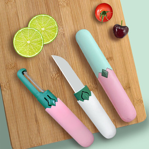 Nahe Stainless Steel Fruit Knife Green Pink C1WSF Portable Multi Purpose Peeler For Kitchen Outdoor Use - Product Image 4