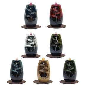 Pafu Wholesale Ceramic <strong>Incense</strong> <strong>burner</strong> Set Holder Arabic Waterfall <strong>burner</strong> <strong>Incense</strong> <strong>Backflow</strong> <strong>Incense</strong> <strong>burner</strong> - Product Image 2