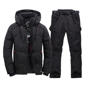Combinaison de ski d'hiver <span class=keywords><strong>pour</strong></span> hommes, veste et <span class=keywords><strong>pantalon</strong></span> coupe-vent chauds <span class=keywords><strong>pour</strong></span> le camping, les sports de <span class=keywords><strong>montagne</strong></span>, le snowboard, fermeture à glissière grande taille - Product Image 5