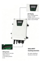 Pompe submersible centrifuge pour puits profond de 1 CV à énergie solaire DC en acier inoxydable pour l'irrigation agricole
