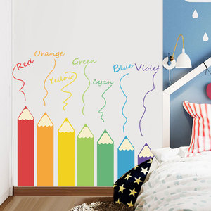 <span class=keywords><strong>Pegatinas</strong></span> de Pared Escolares Removibles con Diseño 3D de Lápices de Colores - Product Image 6