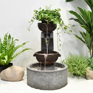 New Product Ideas 2022 Bowl Shape Led Water Fountain Waterfall Fountain Outdoor for Patio Yard Garden