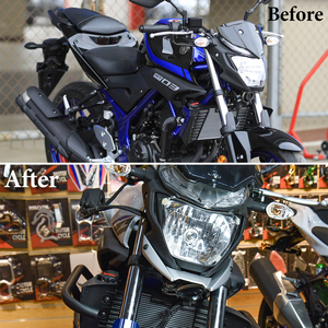 Cubierta de extensión de cono de Nariz de pico delantero de motocicleta XXUN para <span class=keywords><strong>Yamaha</strong></span> 2015 MT03 2016 2017 <span class=keywords><strong>2018</strong></span> 2019 Deflector inferior - Product Image 2