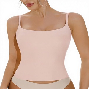 OEM Custom Made Women's Summer Knitted Cotton Spandex Strapless Crop <b>Tank</b> <b>Top</b> Breathable Eco-Friendly Casual Solid 120g - Product Image 2