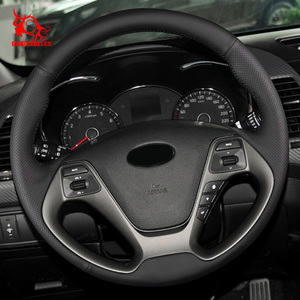 Housse de volant en cuir véritable cousue à la main pour <span class=keywords><strong>Kia</strong></span> Pro <span class=keywords><strong>Ceed</strong></span> <span class=keywords><strong>GT</strong></span>-<span class=keywords><strong>Line</strong></span> Forte <span class=keywords><strong>Ceed</strong></span> SW - Product Image 6