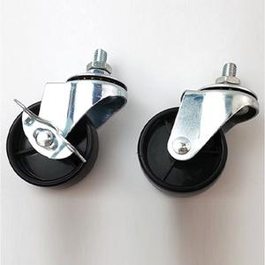 Ruedas Giratorias con Placa Superior de 2.0 mm, Plástico Resistente, Silenciosas, Resistentes al Desgaste, Tipo Tornillo, Sin Freno, Universales para Sillas y Equipaje - Product Image 1