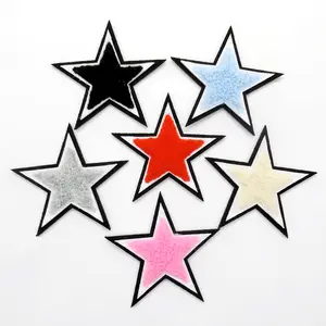 Customized DIY Star Patches Heart Patch Customized Your Own Color Chenille Letter Patch