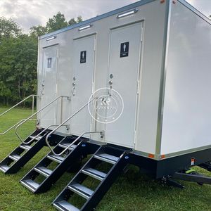 Cabine préfabriquée publique mobile pour camping, caravane de voyage, toilettes portables extérieures - Product Image 6
