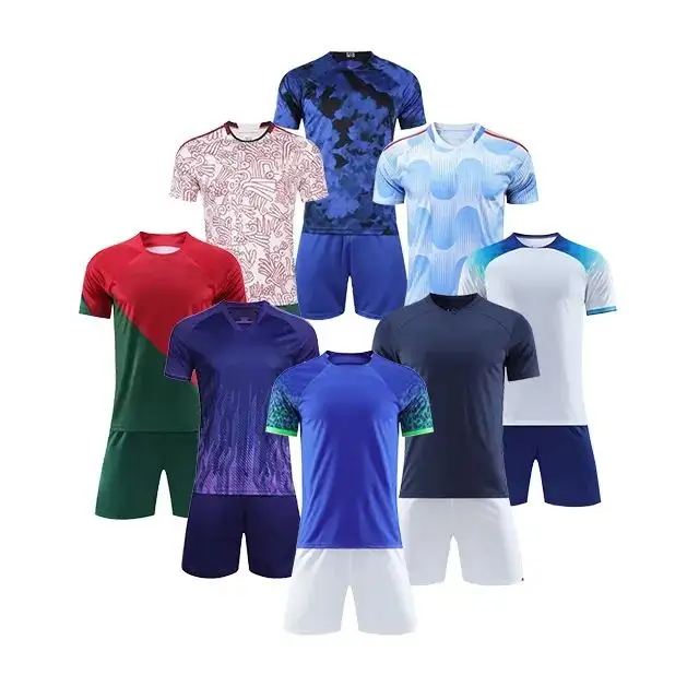 Fabriek Directe Volledige Set Sportkleding Voetbalteam Uniform Voetbalshirt 2023-2024 Retro Voetbal Truien