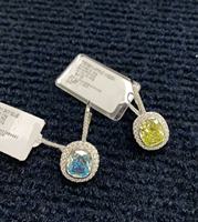 Boucles d'oreilles à crochet en argent sterling 925, taille coussin, halo, vert Paraiba, bleu ciel, bijoux pour femmes, vente en gros personnalisée, boucles d'oreilles OEM