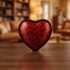 Luxury Red Heart Shaped Pet Urn Polyresin Durable <b>Casket</b> <b>for</b> Pet <b>Ashes</b> Memorial Keepsake - Product Image 3
