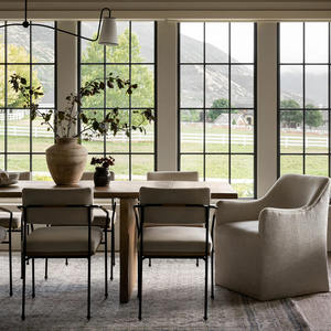 Nordic American Wabi-sabi Estilo Molde Madeira Maciça Eco-Friendly Removível Lavável Tecido De Linho Único-assento Sofá Cadeira Do Hotel - Product Image 5