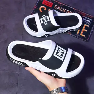 New Hot Sale PVC Shoes men Soft Massage Bottom Home Men Outdoor sport Slides Slippers For men