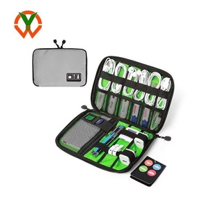 Sac de rangement pour câbles de voyage avec logo personnalisé, fabriqué en usine BSCI, sac de rangement pour gadgets, étuis pour accessoires électroniques - Product Image 2