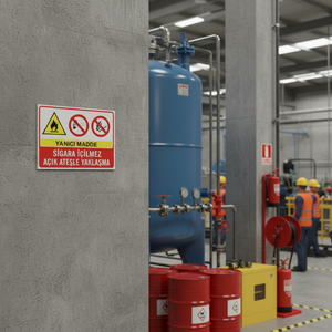 Accesorio para Equipo de Extinción de Incendios, Señal de Prohibido Fumar y Prohibidas Llamas Abiertas para Materiales Inflamables - Product Image 3