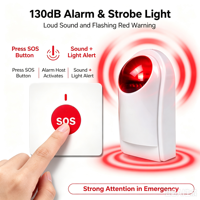 Système d'alarme SOS avec bouton de panique 433 MHz, étanche en ABS, portée de plus de 300 m, installation facile, pour personnes âgées et handicapées, utilisation dans les toilettes
