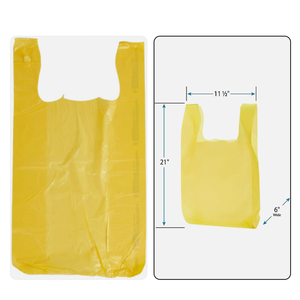 Bolsas de plástico de seguridad amarillas impresas personalizadas, bolsas de basura HDPE resistentes, bolsas de plástico para compras, bolsas de transporte para tienda - Product Image 6