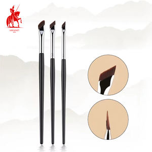 Bisel fino pelo sintético detalle hoz plano profesional tinte Etiqueta Privada ángulo ceja delineador lápiz ceja cepillo - Product Image 2