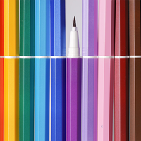 Stylo Eyeliner liquide à pointe feutre arc-en-ciel végétalien de marque privée à séchage rapide étanche pour les yeux sourcils emballage de boîte d'ingrédients minéraux