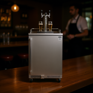 Dispensador de Cerveza Comercial Vevor de 160L, Acero Inoxidable, Triple Grifo, Kegerator Independiente con Refrigeración Eléctrica - Product Image 2