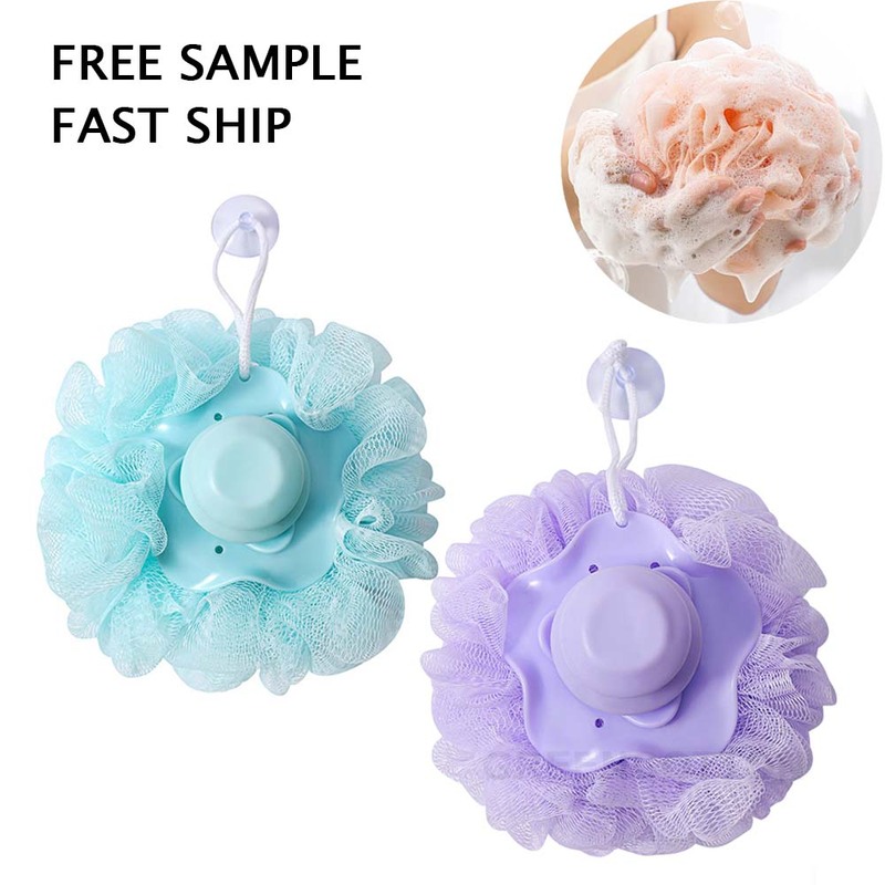 Custom logo Bath Sponge with Handle