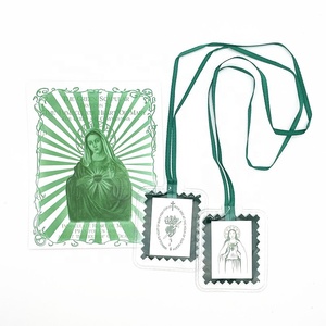 Tissu vert <span class=keywords><strong>scapulaire</strong></span> catholique immaculate heart of mary prie for us <span class=keywords><strong>scapulaire</strong></span>, offre spéciale - Product Image 1