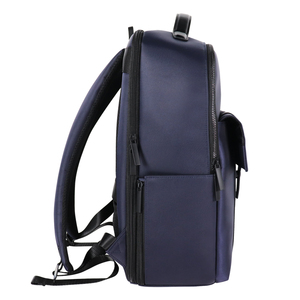 The Huntingtin Minimalist Nylon Backpack Solid Navy Blue Softback Durable Zipper Hasp Closure Unisex Daily Use - Product Image 3