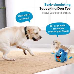 Giocattoli interattivi per cani per la noia, giocattolo per cani in movimento per gioco stimolante, palla stridula di peluche per animali domestici per piccole razze medie - Product Image 6