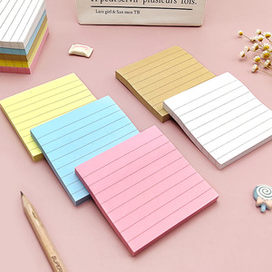 Practical Macaron Color Sticky Notes with Ruled Lines Colorful Memo <b>Pads</b> for Office & Students, Perfect for Messages & Reminders - Product Image 1