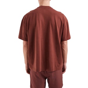เสื้อยืดโอเวอร์ไซส์ทรงหลวม คอตตอนหนา ดีไซน์แบบสั่งทำพิเศษ สำหรับผู้ชาย ทรงบ็อกซี่ ไหล่ตก คอกลม - Product Image 6