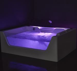 حوض استحمام فاخر داخلي مع تدليك بالهواء ودوامات مائية حوض استحمام حديث قائم بذاته للسبا في الزاوية - Product Image 2