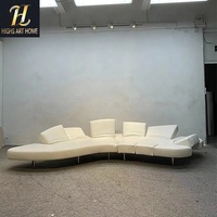Canapé italien villa de luxe multifonctionnel créatif dossier réglable canapé moderne meubles en forme de voilier