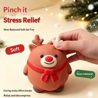 Nouveau produit transfrontalier le plus vendu : Jouet anti-stress en caoutchouc en forme de renne bouffant pour Noël