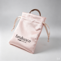 Pochette en satin avec cordon de serrage personnalisée avec logo pour bijoux, cosmétiques, emballage cadeau, sac à bijoux en satin de soie de luxe