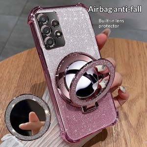 Funda Protectora para Teléfono Móvil <span class=keywords><strong>Samsung</strong></span> Galaxy A07 A17 A10 A50 con Esquinas Reforzadas, Acabado Brillante y Soporte de Espejo - Product Image 3