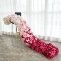 Chemin de table en soie artificielle moderne de haute qualité, personnalisable, disponible en plusieurs couleurs, pour mariage, arche, allée, décoration de fête