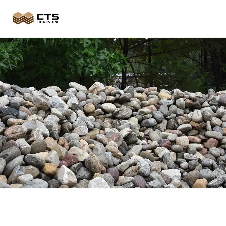 Wholesale Natural Flat Colored Washed River Rock Stone Price
