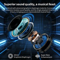 Earbud Tahan Air IP67 SmartWatch dengan Pemutar Musik, Pedometer, Monitor Detak Jantung, Baterai 400mAh untuk Panggilan