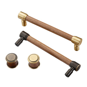 LGEDIS <b>Rustic</b> Wood Brass T-Shaped <b>Cabinet</b> Handle For Wardrobe Drawer Furniture Hardware - Product Image 3