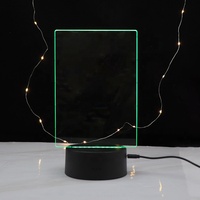 Lampe de nuit à illusion 3D à LED avec télécommande sur batterie, base de lampe de bureau en plastique 7 couleurs, lampe RGB, tableau lumineux en acrylique à LED