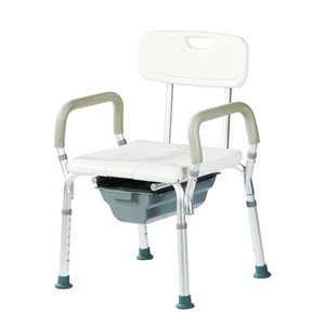 Chaise de douche Tianrui en alliage d'aluminium avec dossier et accoudoirs, capacité 100 kg, chaise de toilette pour salle de bain - Product Image 3