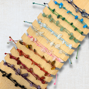 Bracciale di ametista regolabile fatto a mano per le donne degli uomini pietra naturale con filo cerato ciondolo Fine braccialetto protettivo amuleto - Product Image 5