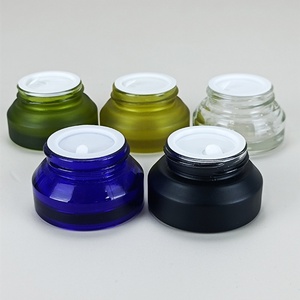 Glass Oblique Shoulder Cream Jar 15g 30g 50g 100g Slant Shoulder Empty Glass Jar for Skincare Beauty - Product Image 3