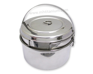 Camping en plein air pique-nique sac <span class=keywords><strong>à</strong></span> dos bol <span class=keywords><strong>à</strong></span> soupe poêle <span class=keywords><strong>à</strong></span> frire kit de désordre accessoires de camping ensemble de casseroles en titane avec poignée pliante - Product Image 5