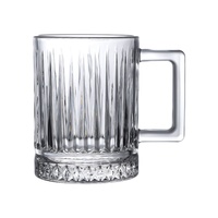 Grande tasse à thé épaisse de style luxe léger, résistante à la chaleur, avec poignée, pour la bière, le lait et le petit-déjeuner
