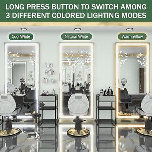 Grand <span class=keywords><strong>miroir</strong></span> pour habillage intégral avec interrupteur tactile à lumière LED <span class=keywords><strong>Miroir</strong></span> à <span class=keywords><strong>cadre</strong></span> antidéflagrant en verre trempé d'approvisionnement d'usine - Product Image 6