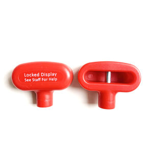 HeyShow EAS – crochet d'affichage antivol de sécurité rouge, serrure d'arrêt pour magasin de détail avec affichage de signe verrouillé, voir le personnel pour obtenir de l'aide - Product Image 1