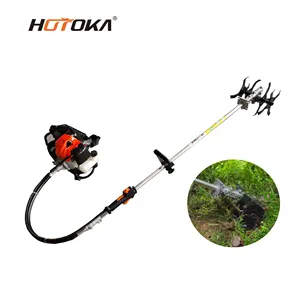 Handheld 2-Stroke Gasoline/Petrol Mini Tiller Easy to Operate Agricultural Backpack Farm Machine for Grass Weeding Retail Use