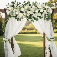 Décoration de mariage moderne et simple, arrangement floral, guide de chemin, scène de fleurs en soie, fond de scène, accessoires de mur, vente en gros à bas prix